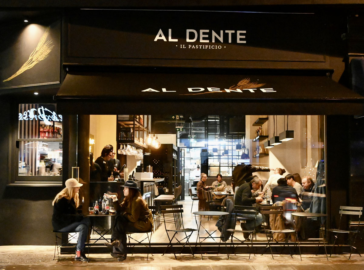 Exterior of Al Dente, South Kensington